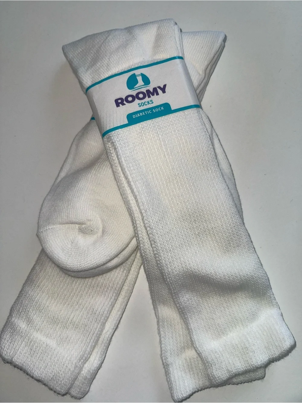 Roomy diabetic socks